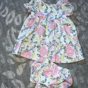 Baby girl Pippa & Julie floral dress with bloomers